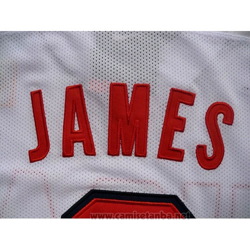 Camiseta USA 1992 Lebron James #6 Blanco